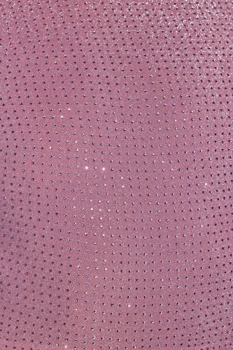 Embellished Long Sleeve Evening Gown in Light Pink