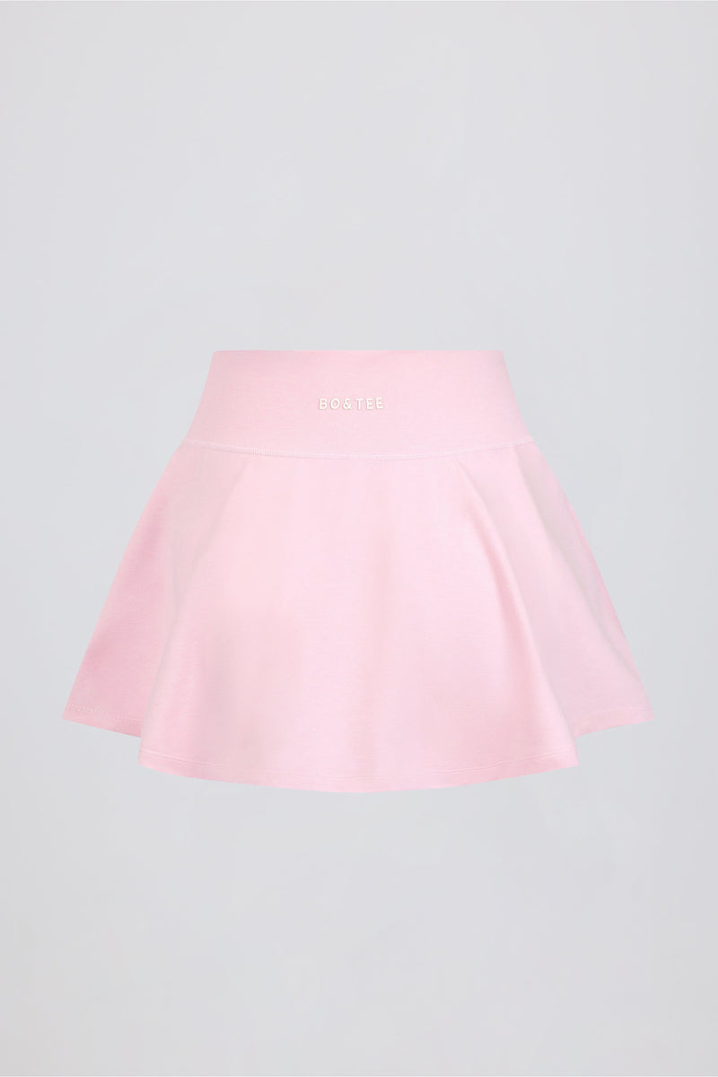 Crossover Mini Skort in Pale Pink Marl