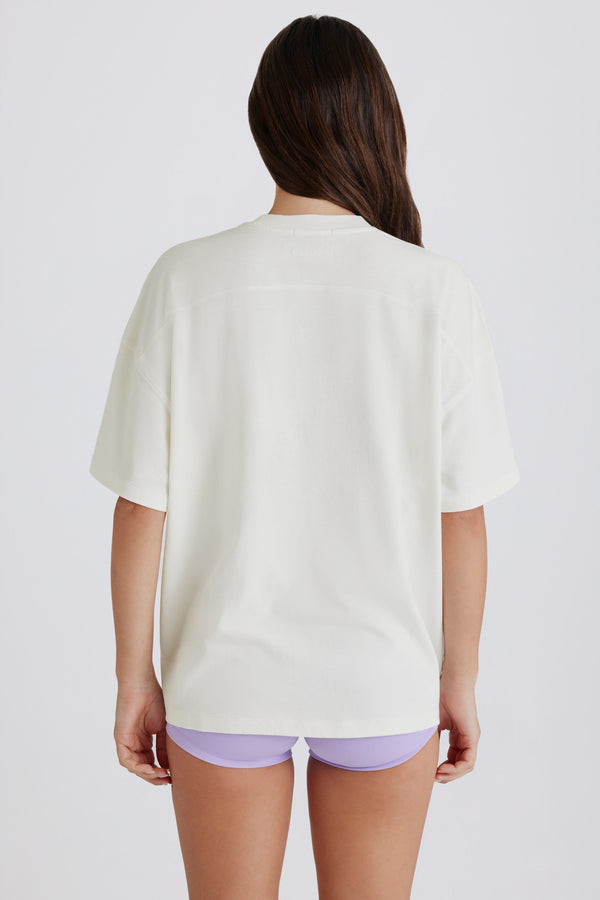 Oversized Graphic T-Shirt in Ivory