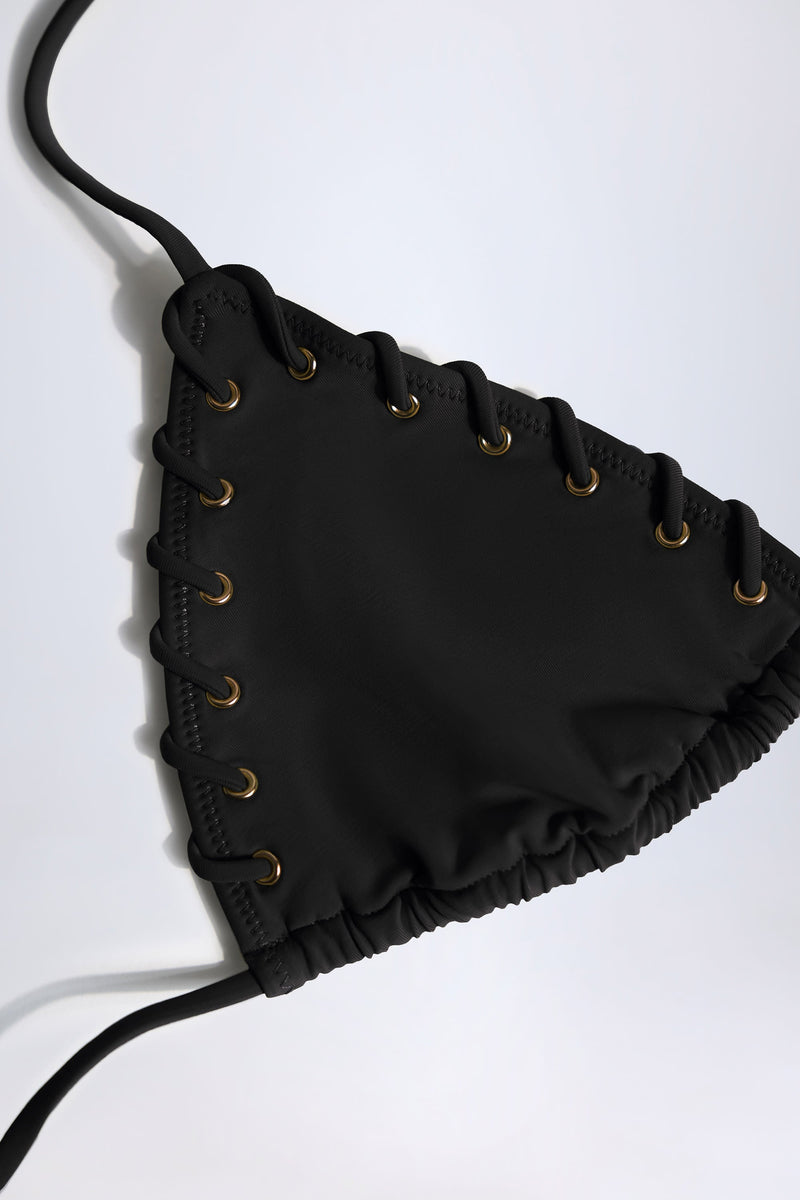 Triangle Bikini Top in Black