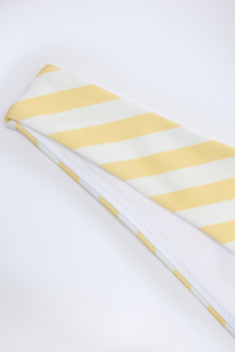 Cheeky Bikini Bottoms in Lemon Yellow Stripe