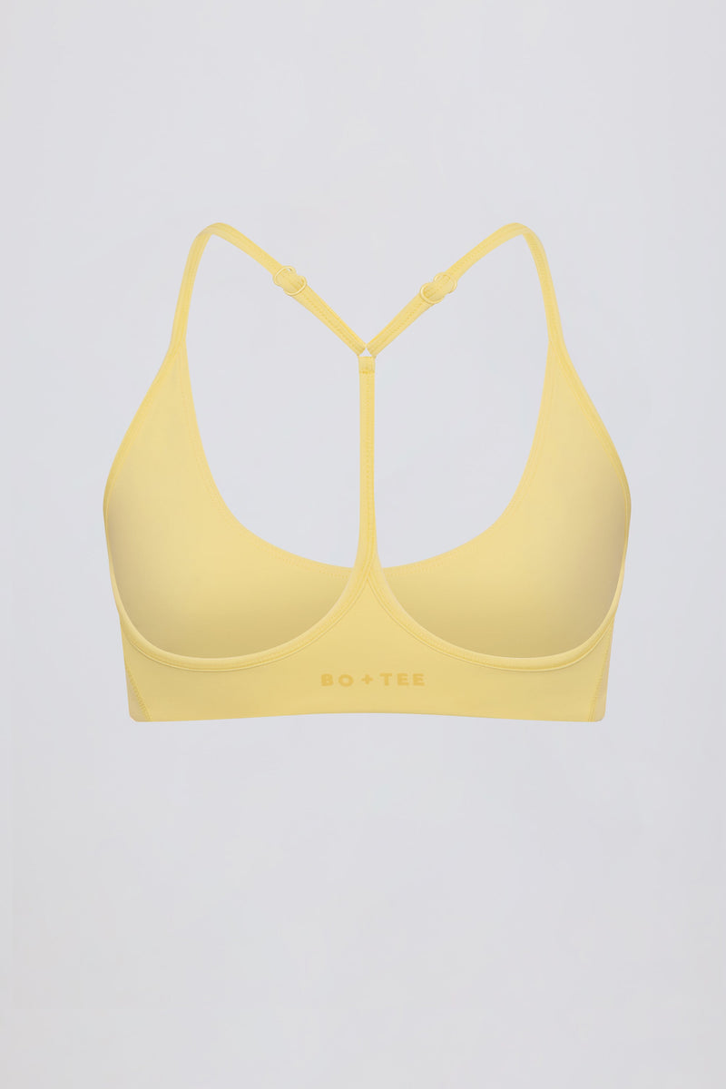 Soft Active Racerback Sports Bra in Lemon
