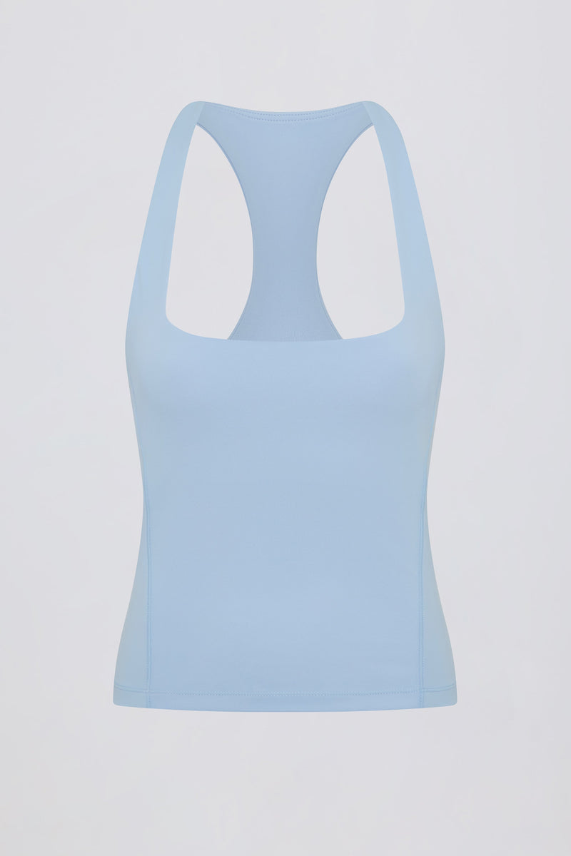 Soft Active Racerback Tank Top in Sky